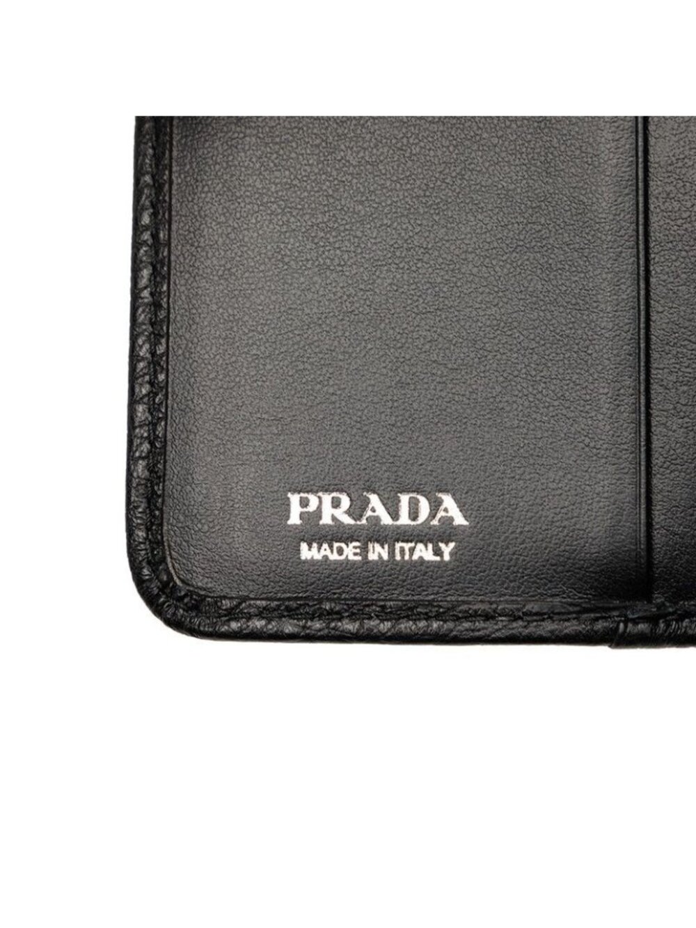 Prada Trifold Wallet Mini Black Vitello Daino Leather - Picture 6 of 7